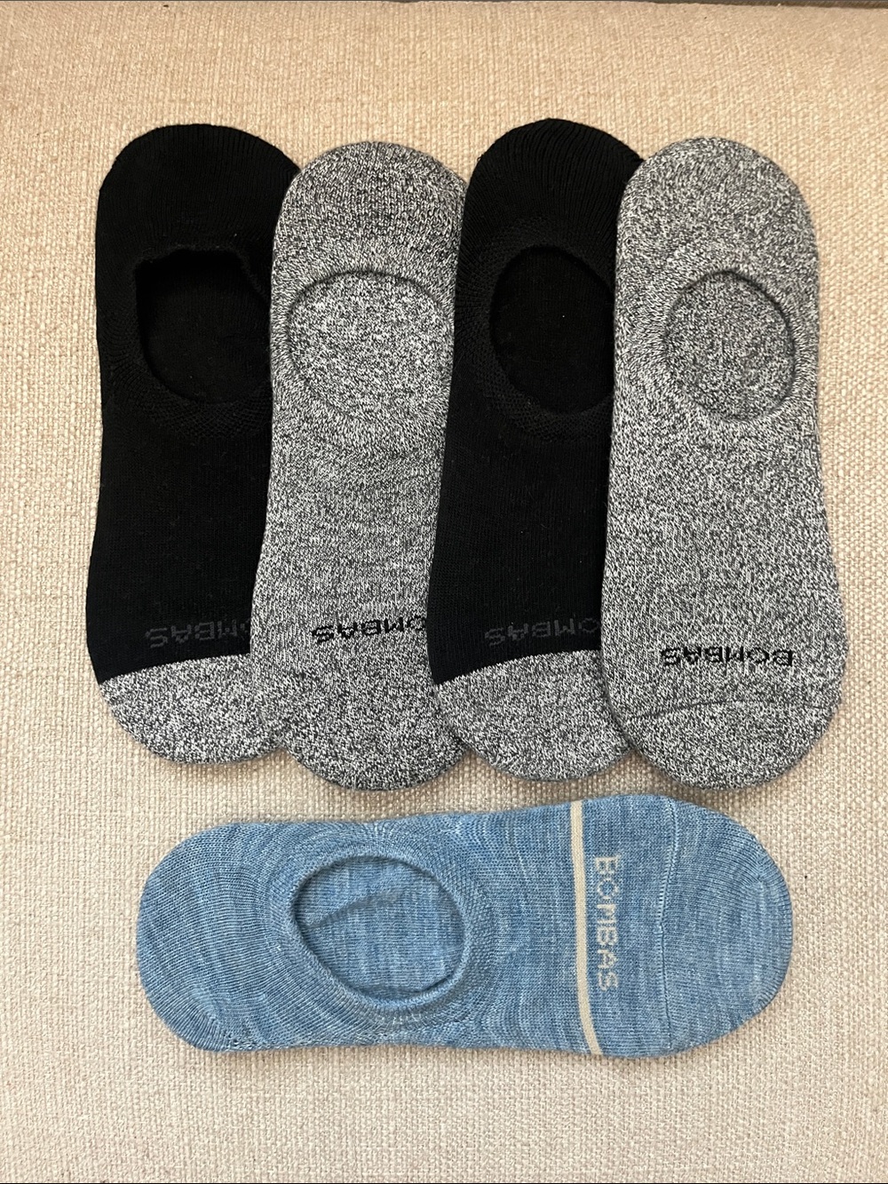 New Bombas Cushioned No Show Socks - 4 Pairs and 1 Merino Size Large Set